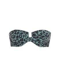 Sculpt Balconette Bikini in Teal Leopard at Zimmermann